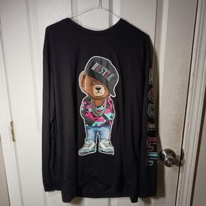 Bailey Apparel Hustle Bear Graphic Long Sleeve T-shirt